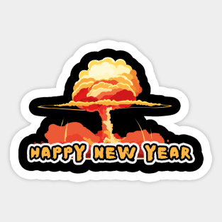 Happy New Year Funny Design, Merry Christmas, 2021 Sticker